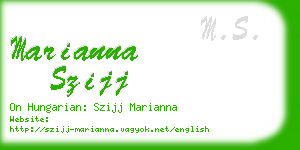 marianna szijj business card